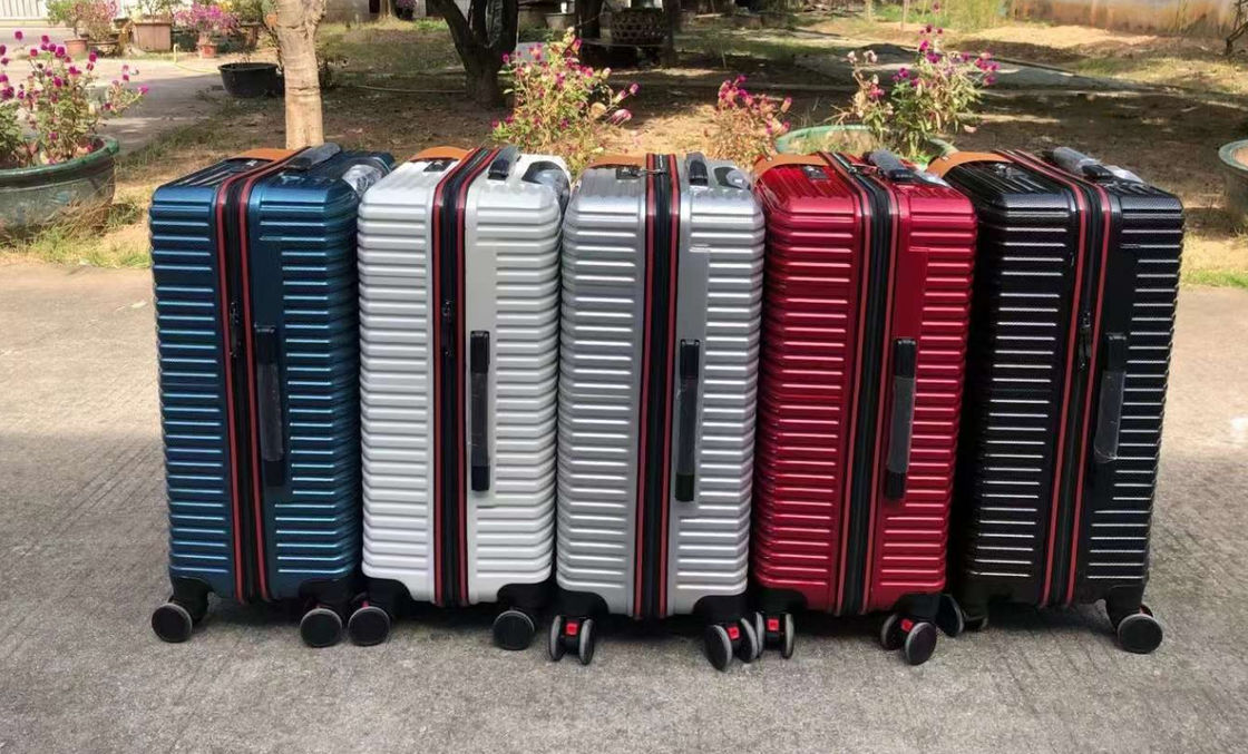 Aluminum Frame Hardside Rolling Zipper Flight Case OEM ODM Custom Label Anti-Scratch Travel Luggage Suitcase With 4 Whee