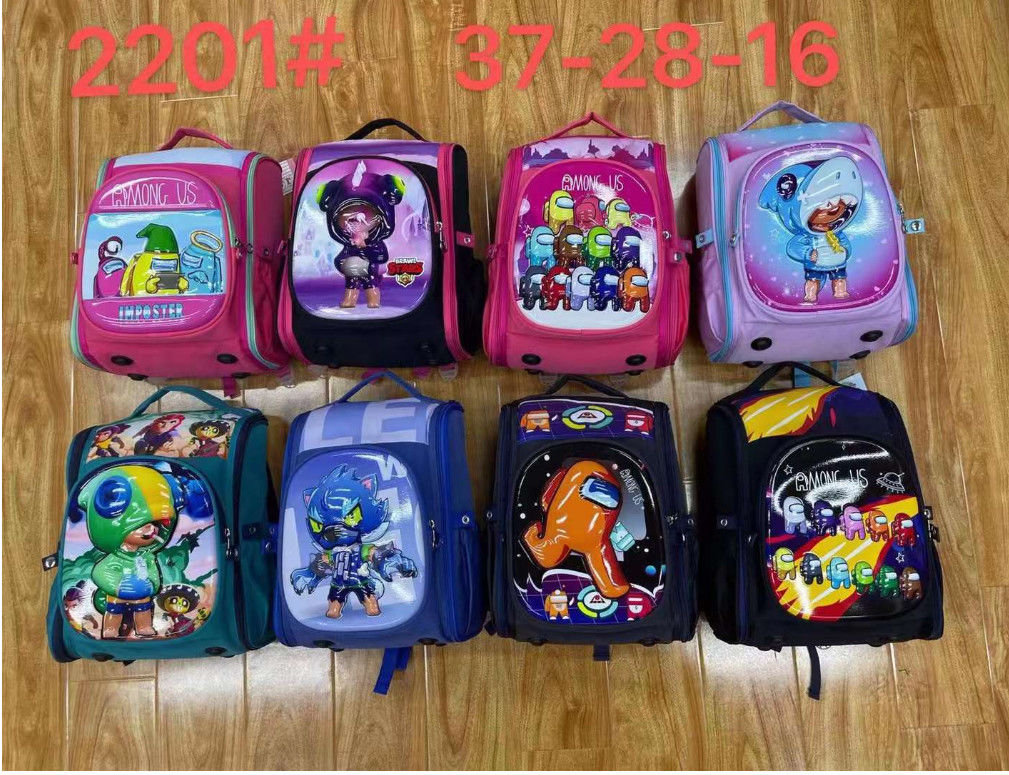 New Students 1-6 Grade Cartoon Hardshell Waterproof Backpack Lightweight Shoulder Bag Mochila Escolar 14/16 Inches