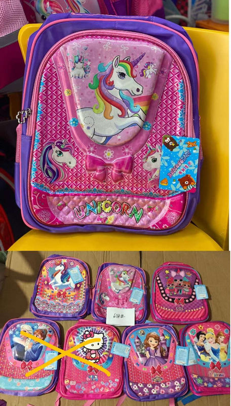 3D Cute Unicorn Kids Backpack 2PC Set With Pencil Case For Girls And Boys Book Bag Hot Selling New Mochila
