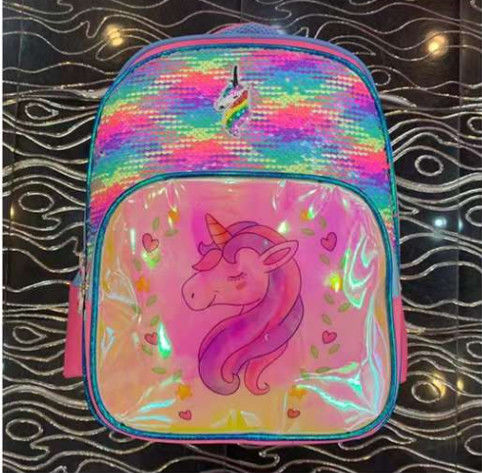 Fashion Custom Backpack Girls Rainbow Sequin Backpack Outdoor Children'S Casual Backpacks For Girls Unicorn School Bag