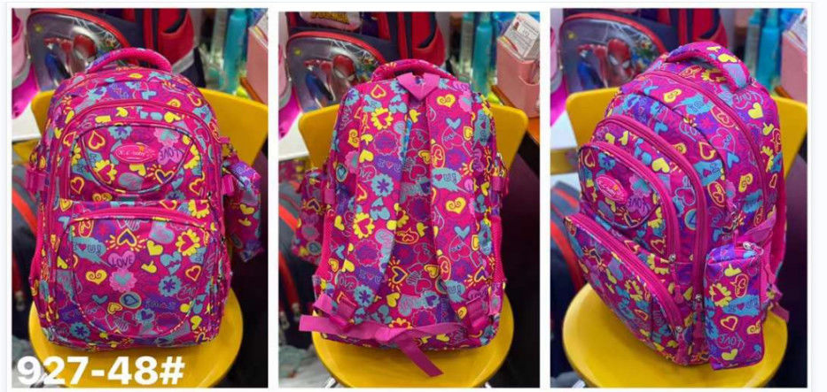 New Zipper Customized Travel Bag Pink Colorful Teenager School Backpack For Girls Ladies Fashion Back Pack