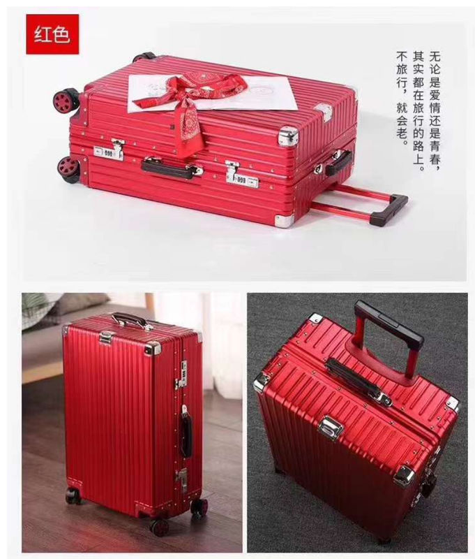 Guangzhou Supplier'S Unisex Aluminum Magnesium Alloy Suitcase Big Luggage Case With Metal Handle And Delivery Container
