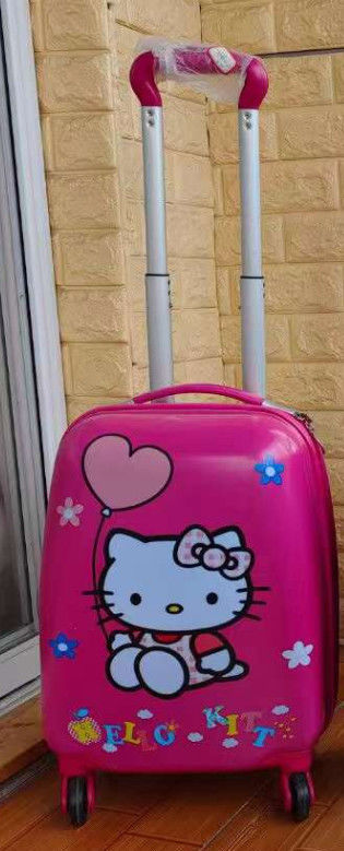 Children'S ABS Spinner Suitcase Cartoon Luggage For Man And Woman Travel Babies 16 Inch Password Login Case