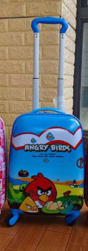 16 Inch Double-Sided Cartoon Zipper Luggage, Universal Wheel Boarding Travel Box, Children'S Trolley Case