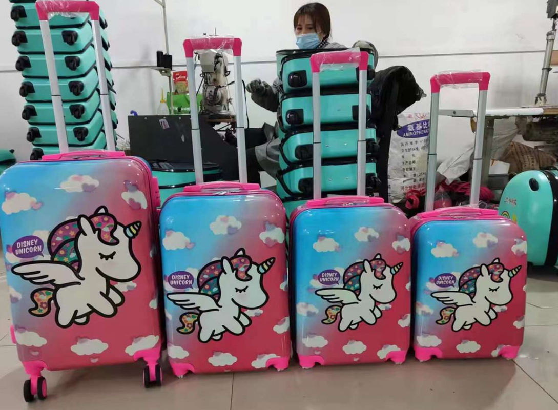 Large Unicorns Pink Suitcase With Spinner Wheel Handle Lightweight Suitcase For Children Travel Hello My Kitties Kids