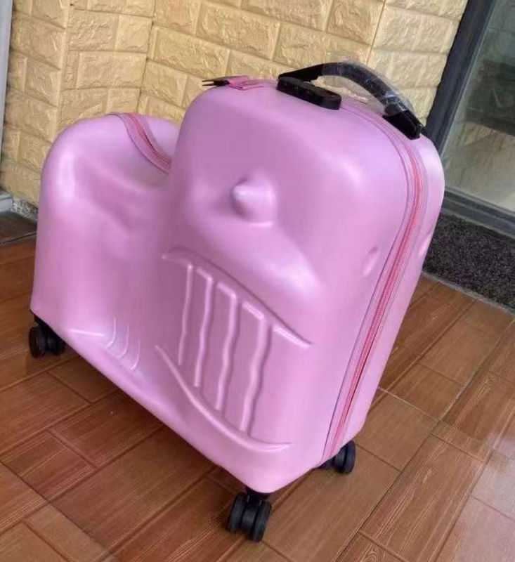 Children'S Seatable Trolley Box Cycling Suitcase Cartoon Luggage 24 Inches A Rideable Baby Trolley Kids Rolling Toddler