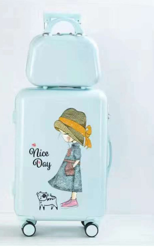 ABS Printed Carry On Trolley School Travel Children Luggage Bag Suitcase For Kids Equipaje Infantil