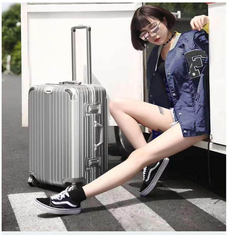 New Latest Travel Suitcase ABS+PC Universal Wheel Zipper Trolley Box Dragging Leather Box Code Box Luggage Wholesale
