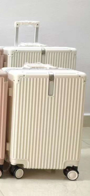 Aluminum Frame Stock Luggage Fashion Design 6 Colors High Capacity Hot Sell 3 Sizes ABS+PC Material Weightless Hard