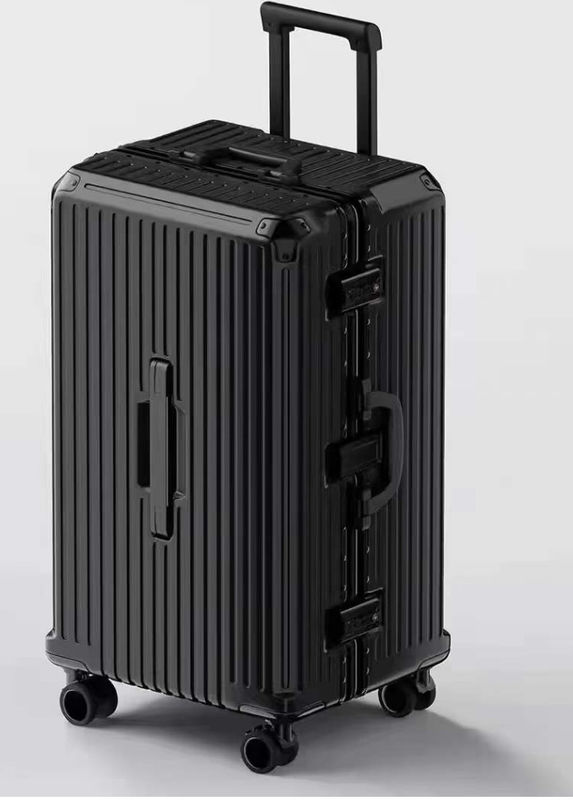New Arrival Vintage Multifunctional Abs Aluminum Luggage Hardside Trolley Case Travel Luggage Suitcase With Cup Holder