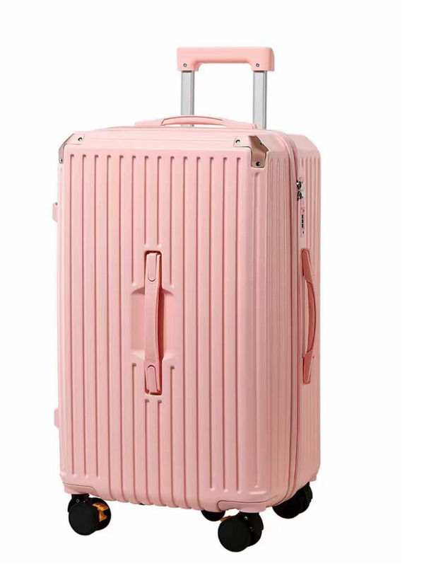 Wholesale New Design Front Opening  Luggage With Cup Holder USB Charging Use For Travel Spin Wheels Suitcase