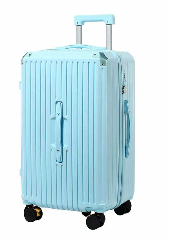 Large Capacity Hard Shell Luggage With Cup Holder USB ChargingFive Wheels Suitcase New Fashion Trolley Bag