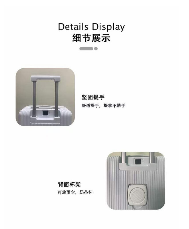 Custom Carry On Luggage Front Pocket Business Pp Light Weight Travelling Bags Suitcase Trolley Set Suitcase 4 Wheels