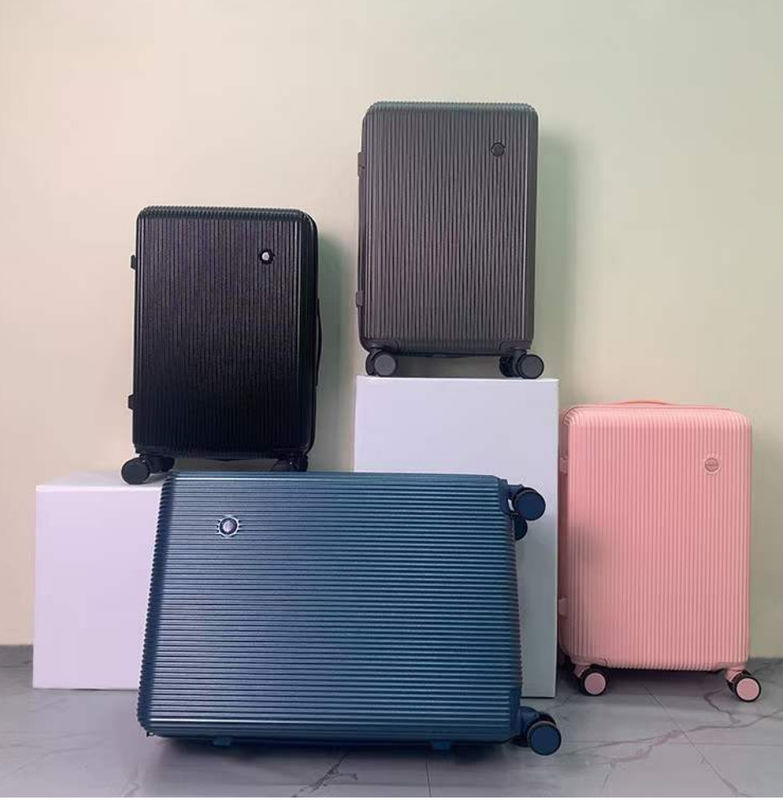 Zipper Frame USB Port Luggage Sets With Cup Holder Trolley Travel Bag High Quality ABS Luggage Suitcase