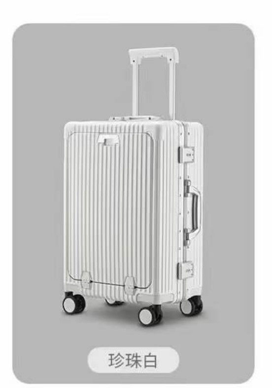 Best Selling Custom Durable Trolley Case ABS Suitcase Front Opening Double Open Carry On Luggage