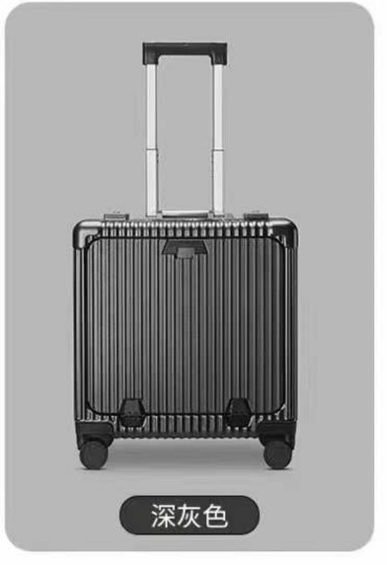 Wholesale PC 18-Inch Travel Trolley Luggage Front Opening Carry On Suitcase Anticrack Cute Case Aluminium Frame Roller