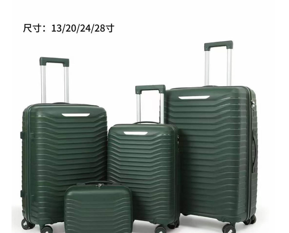 Hot Selling Popular Trolley Suitcase Durable Plastic PP Luggage Sets 4pcs Set Trolley Cases With Spinner Wheels For Men