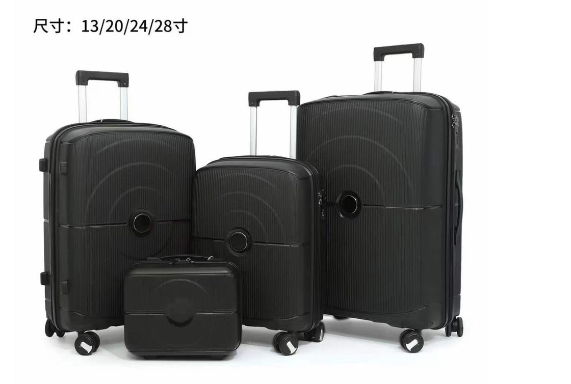 Manufacturer PP Suitcase Four-Piece Set Of Zipper Luggage Password Lock Trolley Suitcase