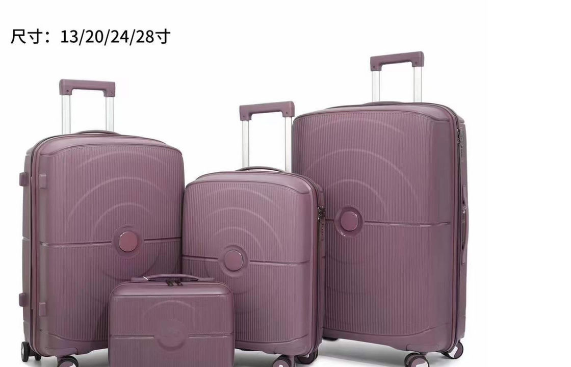 4-Piece Set Lightweight Carry-On Spinner Suitcases TSA Lock With Anti-Scratch PP Material Expandable 20 24 28 Inch