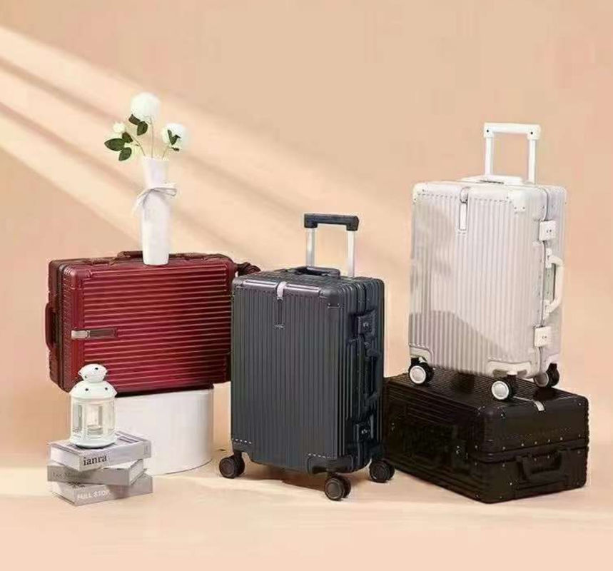 Long-Distance Suitcase 20 Inch 24 Inch 26 Inch Aluminum Frame Suitcase Travel Suitcase Password Wide Handle Trolly Lugga