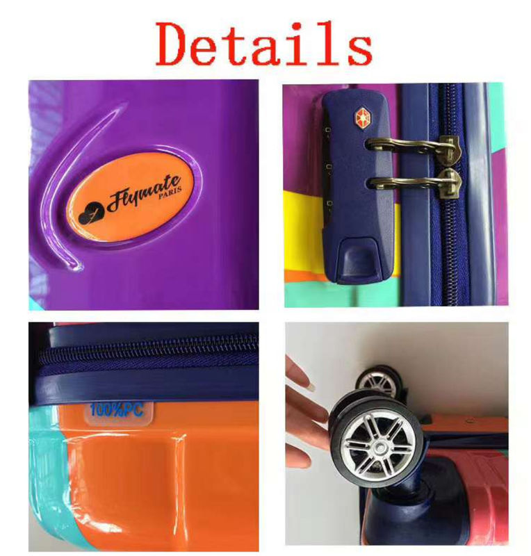 Classic Vintage ABS 3 Pieces Set Trolley Bags Hard Shell Travelling Spinner Luggage Suitcase Set