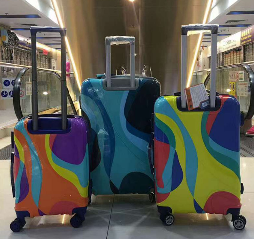 Classic Vintage ABS 3 Pieces Set Trolley Bags Hard Shell Travelling Spinner Luggage Suitcase Set