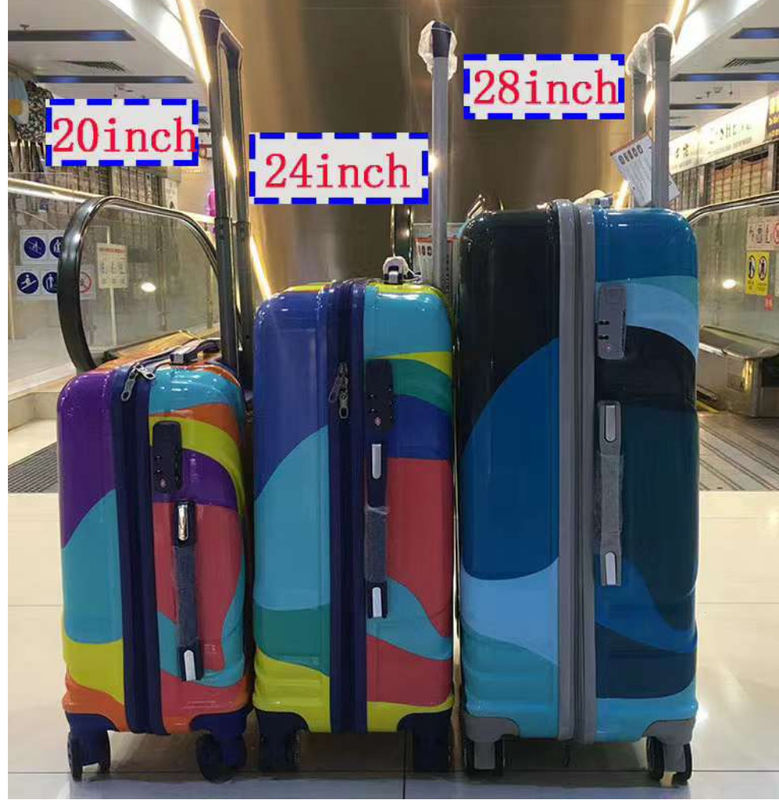 Classic Vintage ABS 3 Pieces Set Trolley Bags Hard Shell Travelling Spinner Luggage Suitcase Set