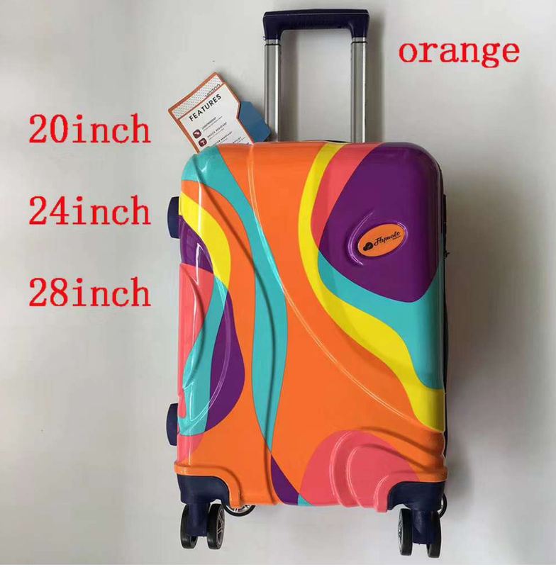 High Quality ABS/PC Case Hard Colourful Travel Trolley Bags Travel Suitcase Sets Abs Printing Luggage
