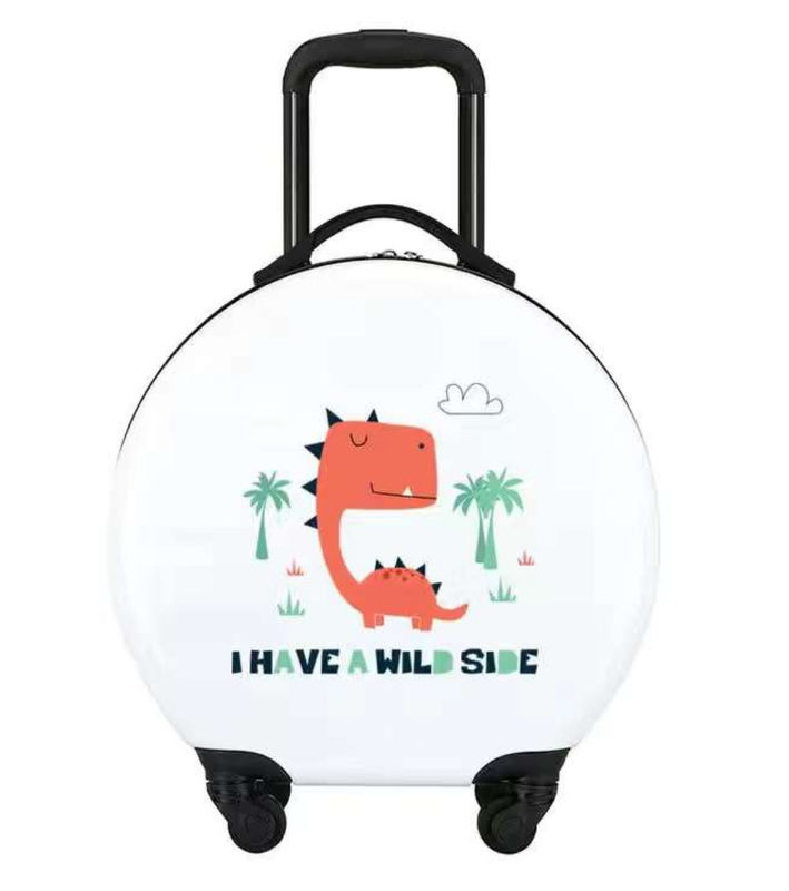 Fashion Design Customized Round Shape Kids 18 Inch Trolley Bags Cute Children Travelling Luggage For Children