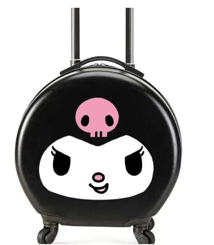 18 Inch Carry On Suitcase On Wheels Travel Rolling Luggage Kids Rounded Luggage Cabin Trolley Bag Cute Small Case