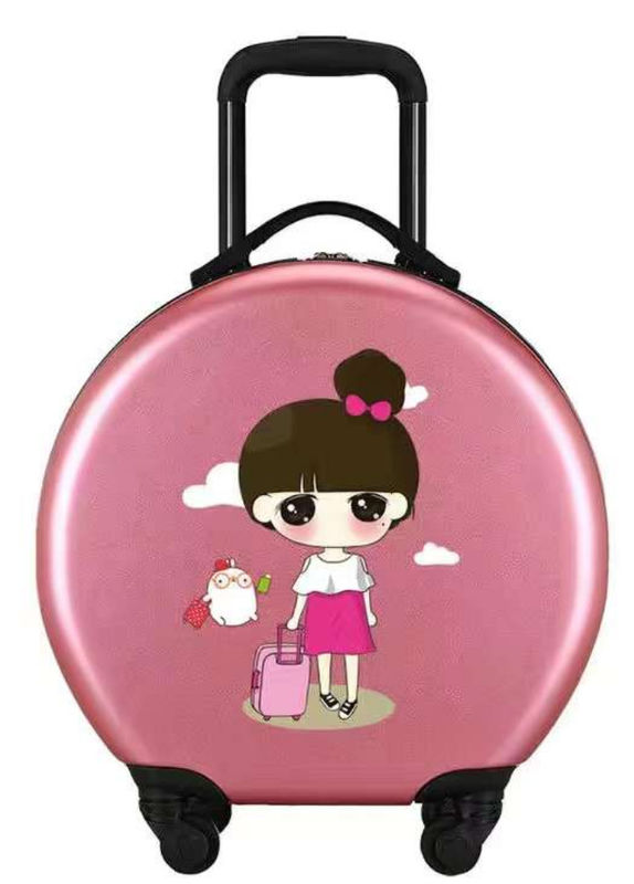 Custom Design Cute Children Luggage ABS+PC Kids Suitcases 18 Inch Ride Carry On Trolley Travel Bags For Kids