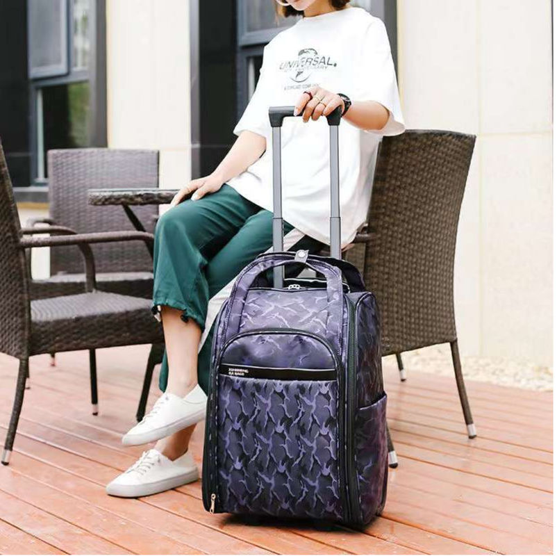 Softside Kids Luggage School Trolley Bag 4 Wheels Travel Bag Boy Backpack With Pull Rod