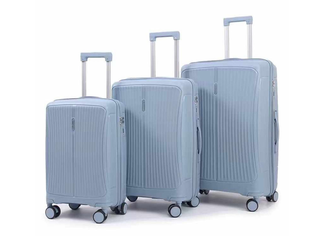 Match Color Standard Size 20 24 28 Inch Hard Suitcase Set Travel Cabin Bag Carry On Lightweight 3 Piece PP Trolley Lugga