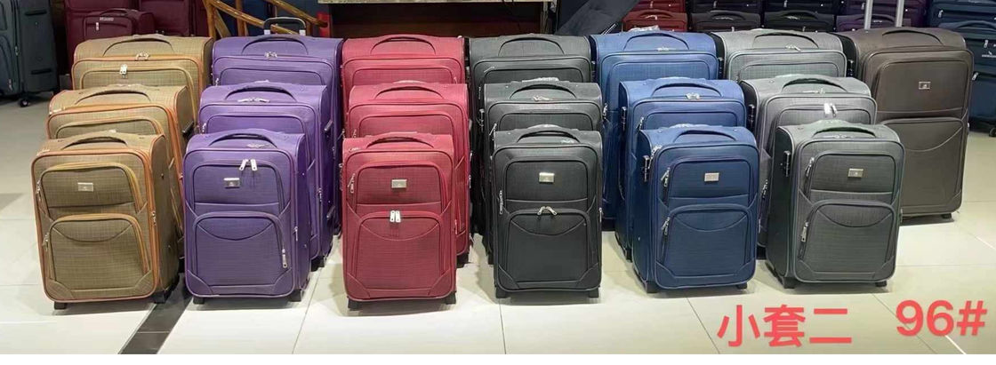 Carry-On 3 Pcs Luggage Set Spinner Softshell Lightweight Softside Customizable Suitcase With 4 Rolling Spinner Wheels