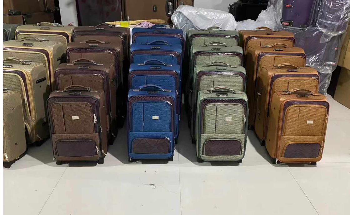 Brown 4 Wheels 3-PC Rolling Eva Trolley Luggage Expandable Spinner Luggage Suitcase Set