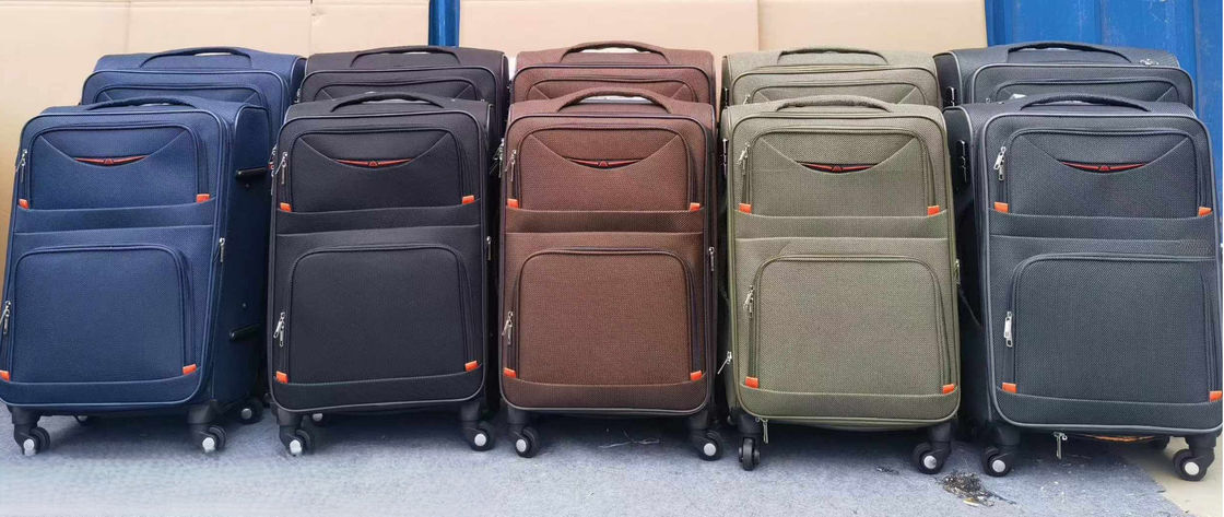 High Quality Custom Large Lightweight Nylon Suitcase Business Men Suitcase Bags 4 Wheel Oxford Fabric Suitcase