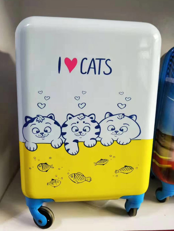 Cute Cartoon Images 18 Inch PC Kids Luggage Bag Customized Picture Children Trolley Suitcase 3D Printing Kids Travel Bag