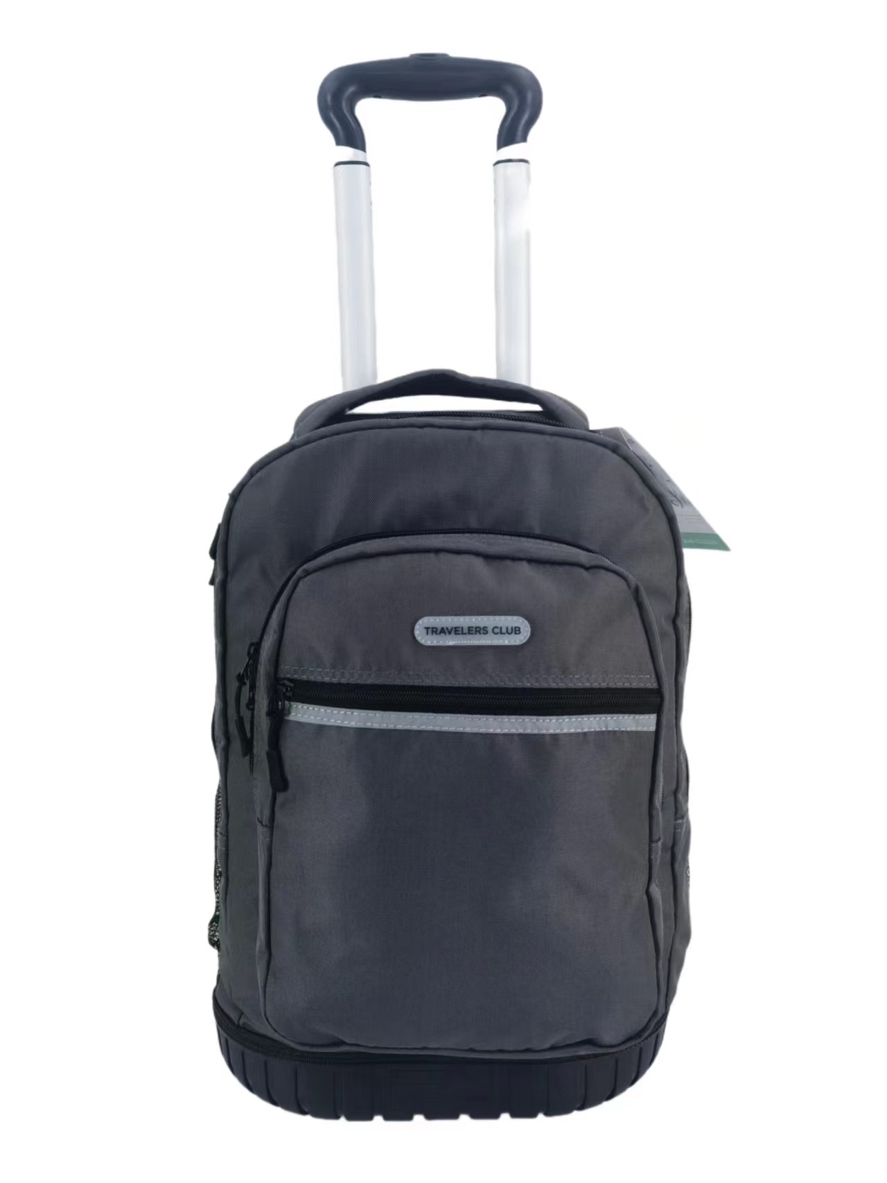 Black Practical 4 Wheel Trolley Backpack , Laptop Compartment Backpack ...